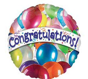 Congratulations Mylar Balloon 18 inch