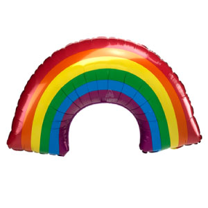 Rainbow Super Shape Mylar Balloon